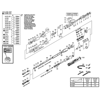 Figure 0 Diagram and Parts List for CP3109-13AC  Chicago Pneumatic Grinder